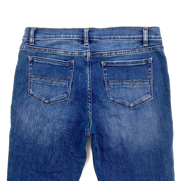 New York & Company Soho Legging Cuffed Block Pattern Womens' size 10 Blue Jeans - Picture 2 of 4